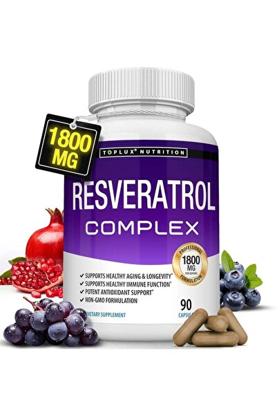 Toplux Resveratrol Supplement 1800mg – High Antioxidant, Anti-Aging & Immune ...