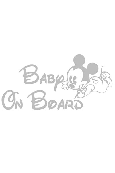 Oracal Autocolant Bebeluș la bord, Minnie, Gri, 25 cm