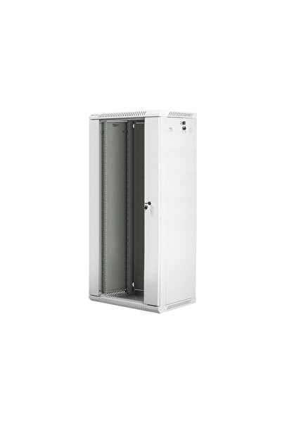 Lanberg 19-инчов стенен рак шкаф 27U 600x450мм разглобен сив V2