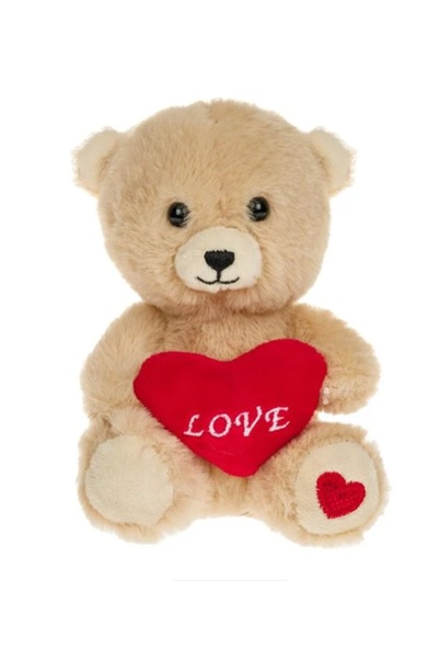 OEM Urs de pluș cu inimă roșie "Love" 15 cm