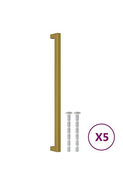 vidaxl Mânere de dulap, 5 bucăți, aurii, 320 mm, oțel inoxidabil
