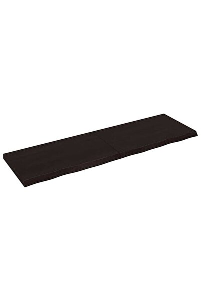 vidaxl Blat de baie, maro închis, 200 x 60 x(2-6) cm, lemn masiv tratat
