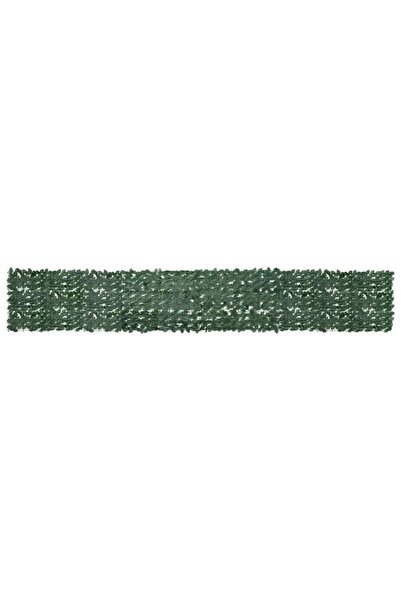 vidaxl Paravan de balcon, frunze verde închis, 500 x 75 cm