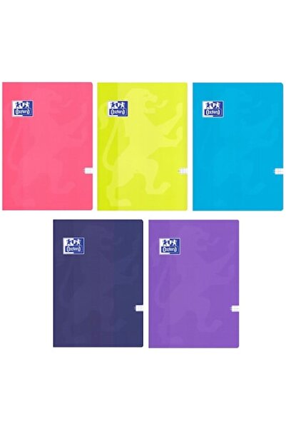 Oxford Set de 5 caiete premium A4, 60 de foi, 90 g/mp, pentru matematică, Opt...
