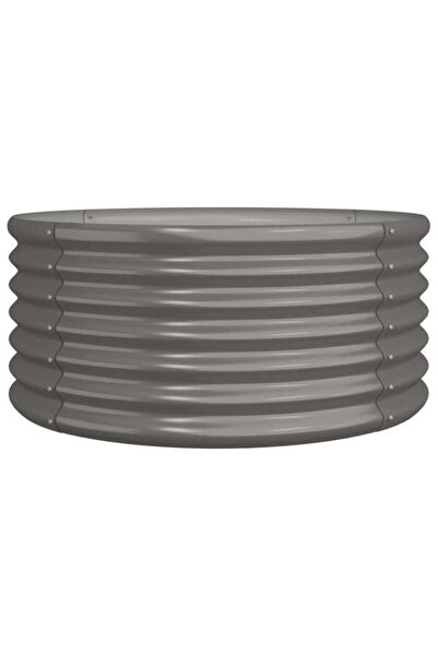 vidaxl Jardinieră gri 80 x 80 x 36 cm din oțel galvanizat