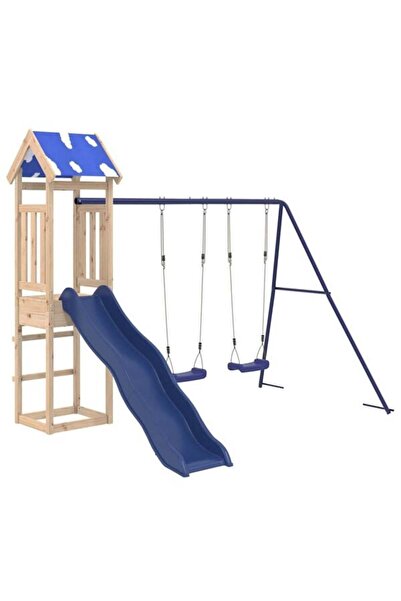 vidaxl Set de joacă pentru exterior, din lemn masiv de pin