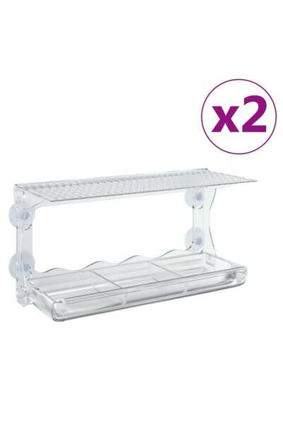 vidaxl Hranitor de păsări pentru fereastră 2 buc. 30 x 12 x 15 cm acrilic
