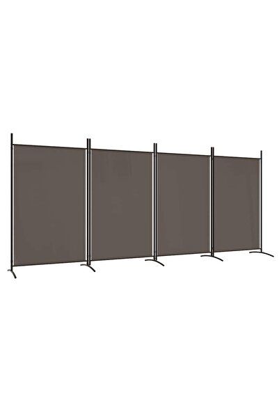 vidaxl Paravan de cameră cu 4 panouri, antracit, 346x180 cm, textil