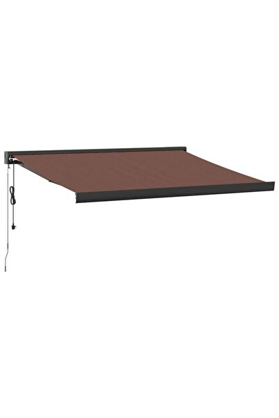 vidaxl Copertină retractabilă automată, maro, 300 x 250 cm