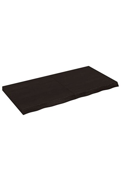 vidaxl Blat de baie, maro închis, 120 x 60 x(2-6) cm, lemn masiv tratat