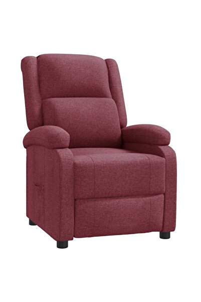 vidaxl Fotoliu rabatabil, roșu vin, material textil