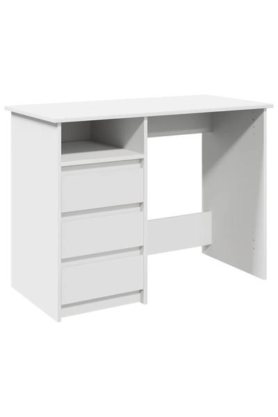 vidaxl Birou, alb, 102x50x75 cm, lemn prelucrat
