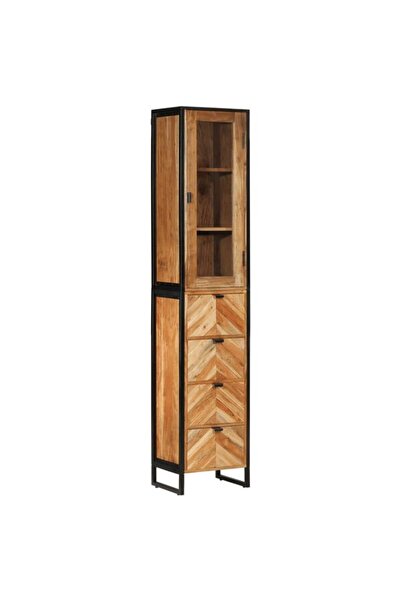 vidaxl Dulap de baie, 40 x 27 x 190 cm, lemn masiv de salcâm