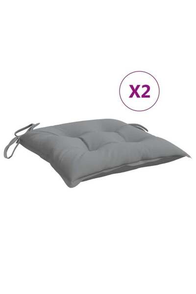 vidaxl Perne pentru scaune, 2 buc., gri, 50 x 50 x 7 cm, textil oxford