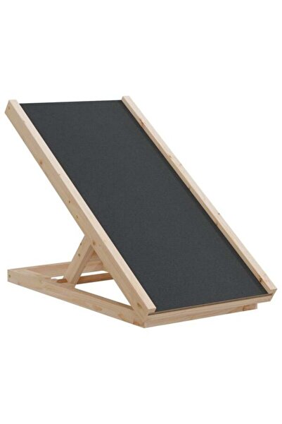 vidaxl Rampă pentru câini, gri, 70 x 35 cm, lemn masiv de brad