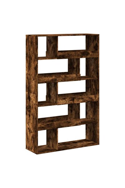 vidaxl Bibliotecă, stejar afumat, 100 x 33 x 156,5 cm, lemn prelucrat
