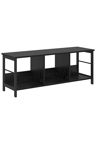 vidaxl Raft pentru cărți Stejar Negru 102 x 32 x 40,5 cm Lemn compozit