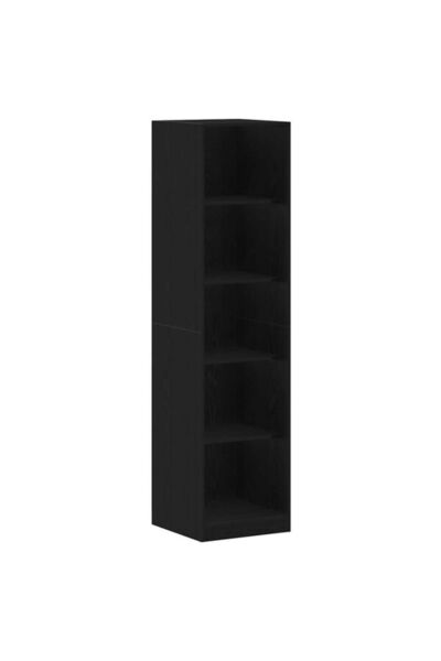 vidaxl Dulap cu rafturi Stejar Negru 50 x 50 x 200 cm Lemn Compozit