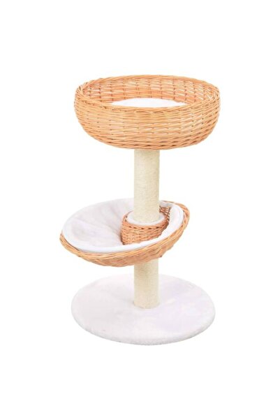 vidaxl Ansamblu de joacă pentru pisici, frânghie de sisal, lemn de salcie