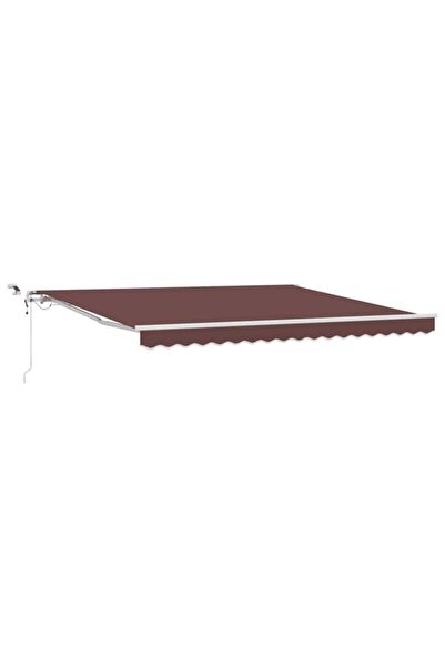 vidaxl Copertină retractabilă automată cu LED, maro, 400 x 300 cm