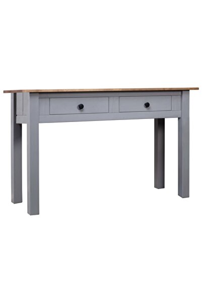 vidaxl Masă consolă, gri, 110x40x72 cm, lemn masiv de pin, gama Panama