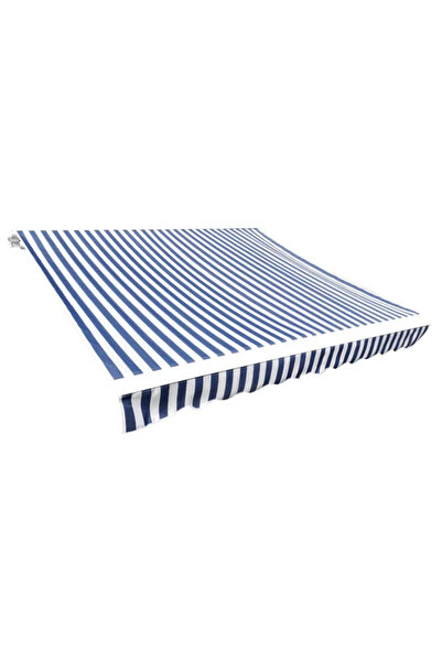 vidaxl Pânză pentru copertină, albastru/alb, 3 x 2,5 m (cadru nu este inclus)
