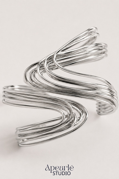 Apearlé Studio Sarmal Silver Kelepçe Bileklik