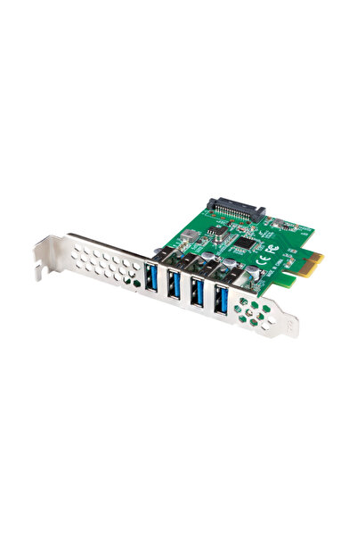 Lanberg Placă de expansiune PCIe x1 cu 4 porturi USB 3.1 Gen1, cu bracket low...