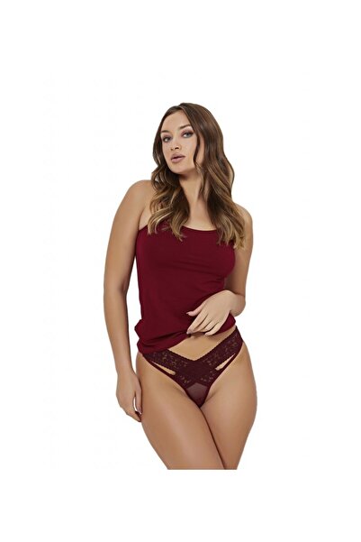 VELVET TOUCH ΓΥΝΑΙΚΕΙΟ ΣΤΡΙΝΓΚ ΜΠΟΡΝΤΟ ΜΕ ΔΑΝΤΕΛΑ 4235BOR