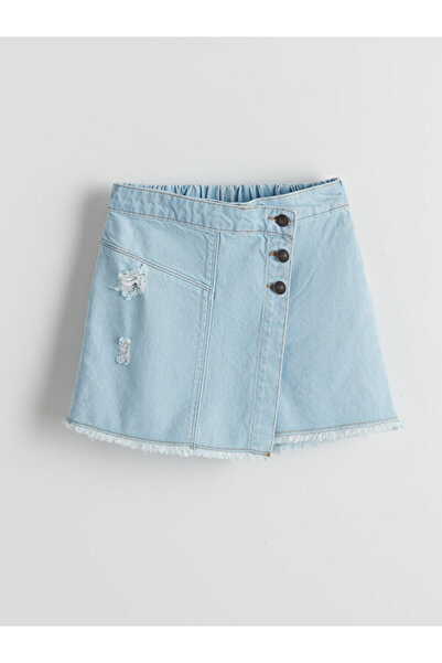 LC Waikiki Timeless Clothing & Timeless Choices Girls' Jean Shorts Skirt with...