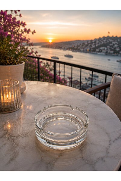 NZR Glass Round Ashtray Pure Glass Quality