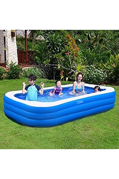 SIKS Piscină gonflabilă dreptunghiulară de exterior, 3 straturi, PVC, pentru ...
