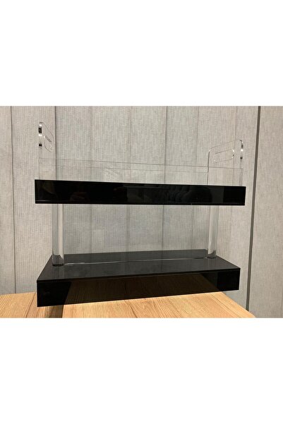 horoof home Modern Black & Clear Acrylic 2-Tier Storage Rack – Elegant Organi...