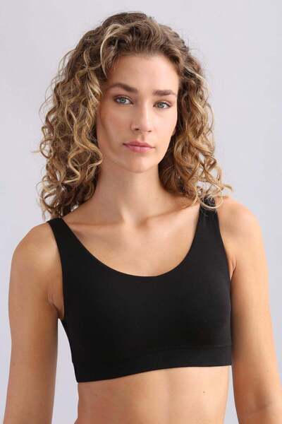 Aytuğ&Mısırlı Women's Modal by Tencel Megan Crop Black