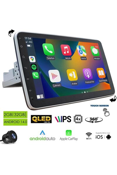 VISOR MD-208 Tablet Multimedya Android 10 İnç Universal 2+32GB Oynar Başlık 4...