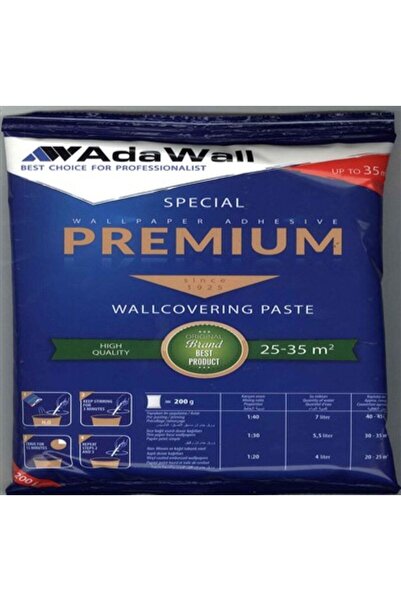 Adawall Duvar Kağıdı Tutkalı Toz 200gr (25-35 m2) Yapıştırıcı Yüksek Kalıteli