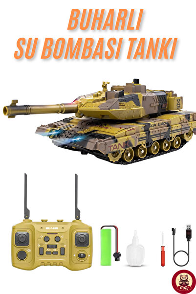 giffy Oyuncak 2.4 Uzaktan Kumandalı Su Bombası Atan Tank Buharlı 1200 Şarjlı ...