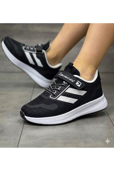 Dark Heel Unisex Tek Cırtlı Rahat Günlük Nefes Alabilen Poli Taban Çocuk Spor...