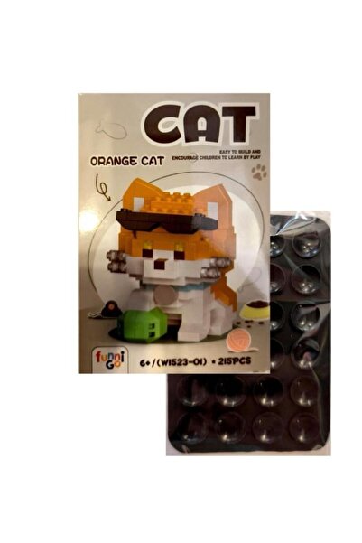 FUNNIGO ORİJİNAL LEGO KARAKTER CAT BRICKS+TELEFON TUTUCU SET-4