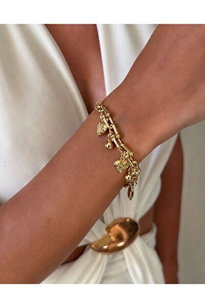 Valmont 14K Altın Renkli Gold Charm Bileklik 18+3 cm uzatma