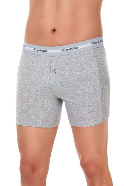 YILDIZ Lycra Long Men's Boxer Gray 3-Pack