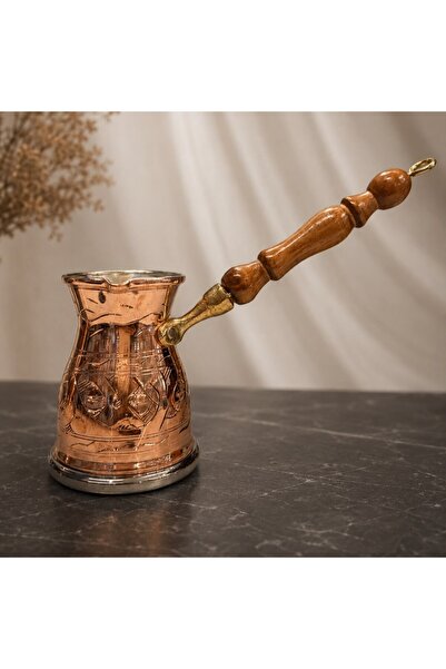 Elen Hediyelik Hand-Carved Copper Coffee Pot – 270 ml |   3 People