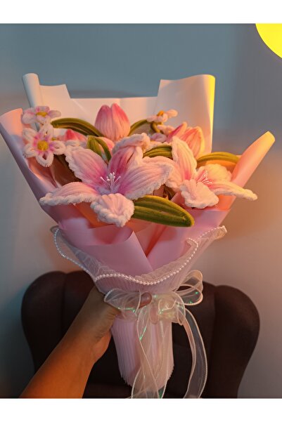 elisflowerss Pembe şönil çiçek buketi