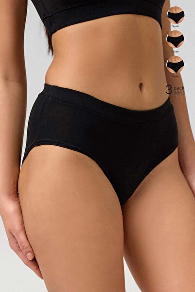 Aytuğ&Mısırlı Egyptian Modal by Tencel Hera Brief Hidden Elastic 3-Piece Slip...