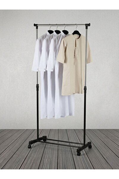 LUXURY Iron Clothes Rack, Equipped with 360-Degree Rotating Bottom Wheels for...