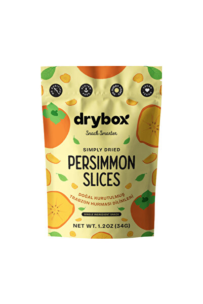 DRYBOX Natural Dried Persimmon Slices 34g – No Added Sugar, 100% Natural Soft...