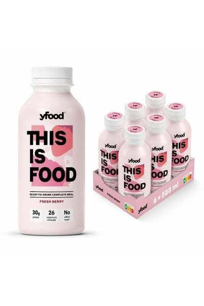 YFC YFood yfood Fresh Berry Meal Replacement Drink 500ml x 6 – 30g Protein, 2...