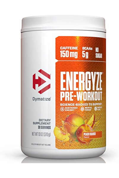 Dymatize Energyze Pre Workout Powder for Men and Women, Peach Mango
