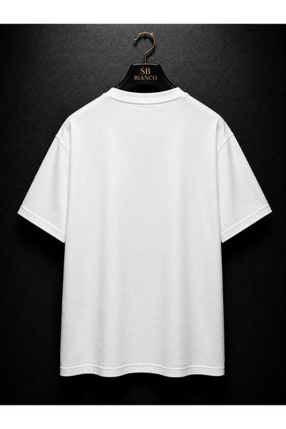 SB BİANCO Tricou unisex supradimensionat, imprimat retro, vintage 1987 |   Design de colecție nostalgică