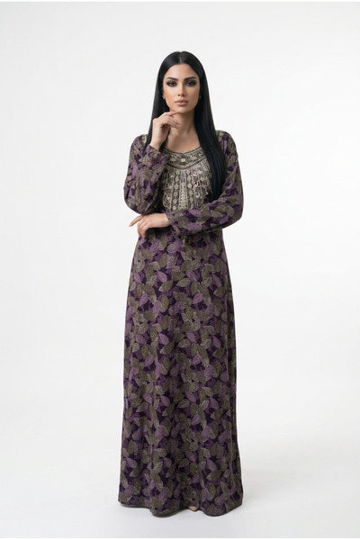DAR ALSALAAM Gelabah Cotton Plaid Fuschia